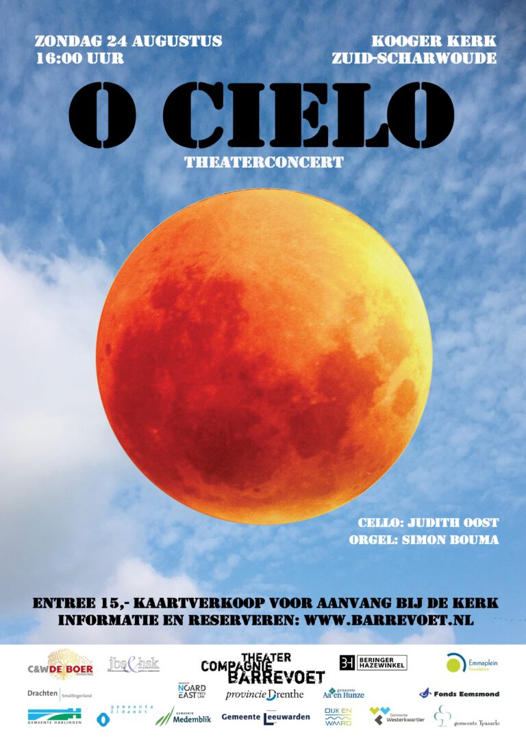 Zondag 24 augustus 2025 Barrevoet O Cielo, Cello en orgel